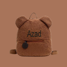 Lade das Bild in den Galerie-Viewer, Teddy Rucksack mit Namen Children Travel Bear Shaped Shoulder Backpack - Bestickt
