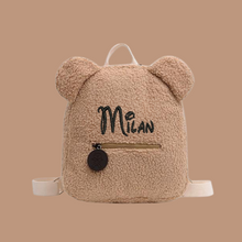 Lade das Bild in den Galerie-Viewer, Teddy Rucksack mit Namen Children Travel Bear Shaped Shoulder Backpack - Bestickt
