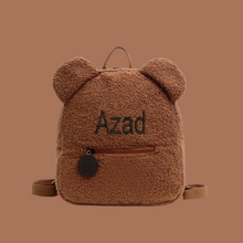 Lade das Bild in den Galerie-Viewer, Teddy Rucksack mit Namen Children Travel Bear Shaped Shoulder Backpack - Bestickt
