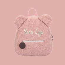 Lade das Bild in den Galerie-Viewer, Teddy Rucksack mit Namen Kindergarten Tasche Children Travel Shopping Bag Backpacks  Bear Shaped - Bestickt
