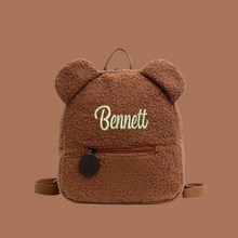 Lade das Bild in den Galerie-Viewer, Teddy Rucksack mit Namen Children Travel Bear Shaped Shoulder Backpack - Bestickt
