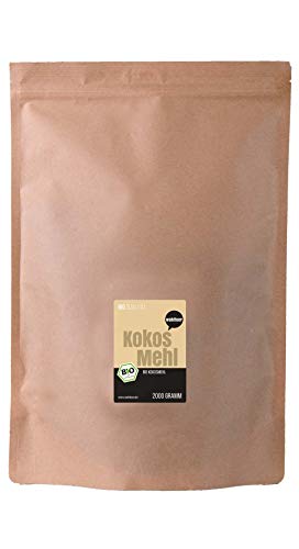 Wohltuer Bio Kokosmehl | Bio Kokos Mehl | Glutenfrei, nährstoffreich & vegan | vielseitiges Lebensmittel in geprüfter Bio-Qualität (2000g)