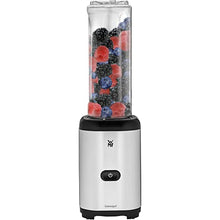 Lade das Bild in den Galerie-Viewer, WMF Kult X Mix &amp; Go Mini Smoothie Maker, Standmixer, Blender elektrisch, Shake Mixer 300 Watt, Tritan-Kunststoff Flasche, Silber
