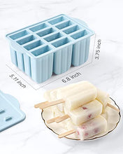 Load image into Gallery viewer, Eisformen Silikon,MEETRUE 13 Eis am Stiel Formen Silikon Eisformen Wiederverwendbar Popsicle Formen Leicht zu lösende BPA-freie Eis-Pop-Hersteller für Kinder und Erwachsene Eisformen DIY Popsicle,Blau
