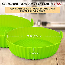 Load image into Gallery viewer, Silikonform für Heißluftfritteuse 20cm Air Fryer Silikon Pot Liners Wiederverwendbar anstelle Airfryer Backpapier Pergamentpapier, Heißluftfritteuse Zubehör Geeignet für Ninja,Tefal,COSORI(5,5-7,5l)
