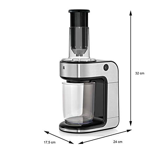 WMF Kult X Gemüsenudeln Spiralschneider elektrisch, Zoodle Maker, Zucchini Nudeln Schneider, 3 Schneideinsätze und Auffangbehälter