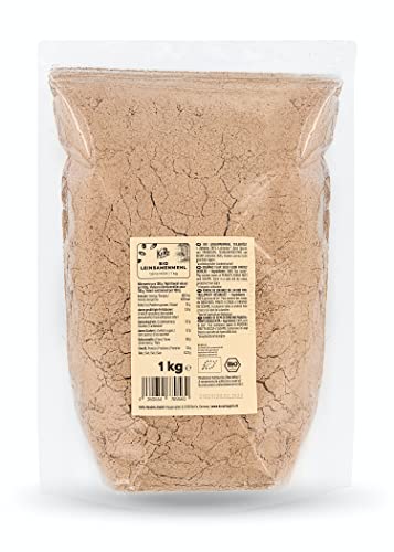 KoRo - Bio Leinsamenmehl teilentölt 1 kg - Proteinreiche und ballaststoffreiche Mehlalternative - Ideal für herzhafte Gerichte - Vegan