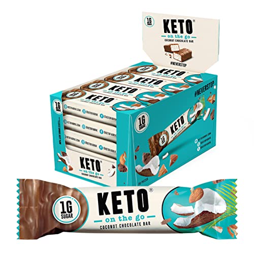 KETO On The Go Riegel | Maximaler Geschmack, 90% weniger Zucker | Ohne Zuckerzusatz | Please Recycle!