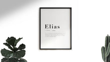 Load image into Gallery viewer, Minimalistisches Typografieposter mit Name und Bedeutung No.1
