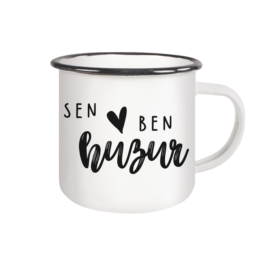 Sen Ben Huzur Becher- personalisierte Pärchen Tasse - Emaille Tasse