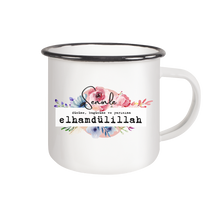 Load image into Gallery viewer, Elhamdülillah Becher - personalisierte Pärchen Tasse - Emaille Tasse  Elhamdulillah
