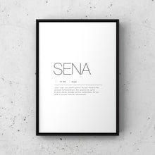 Load image into Gallery viewer, Minimalistisches Typografieposter mit Name und Bedeutung No. 5
