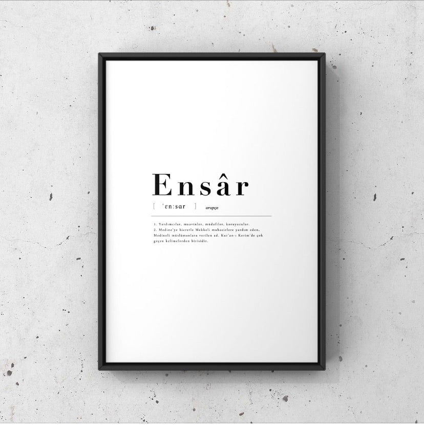 Minimalistisches Typografieposter mit Name und Bedeutung No.1